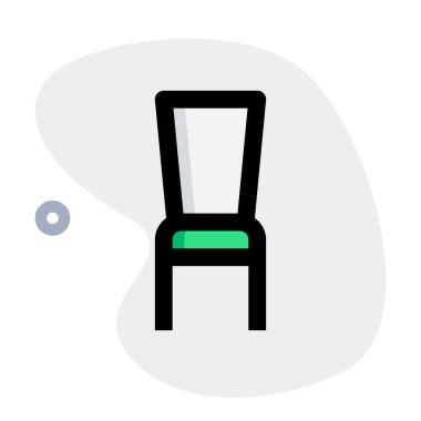 Sırtüstü dinlenen modern yemek sandalyesi.