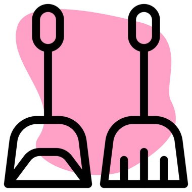 Süpürmek için kürek şeklindeki faraş.