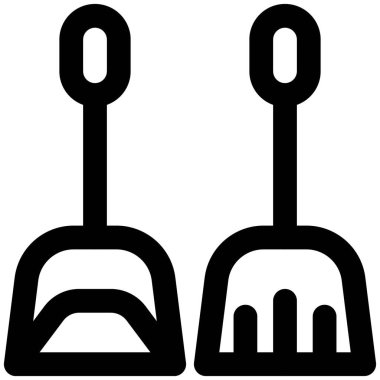 Süpürmek için kürek şeklindeki faraş.