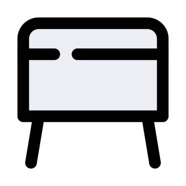 Yaşam alanı için ahşap hassock