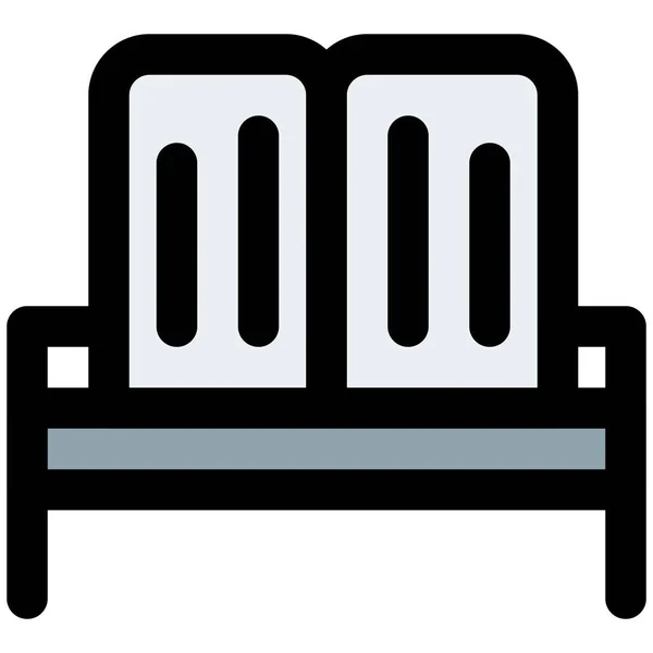 Cadeira Lounge Livre Com Assento Largo —  Vetores de Stock