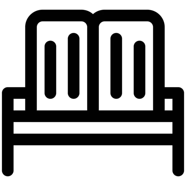 户外躺椅 宽座位 — 图库矢量图片