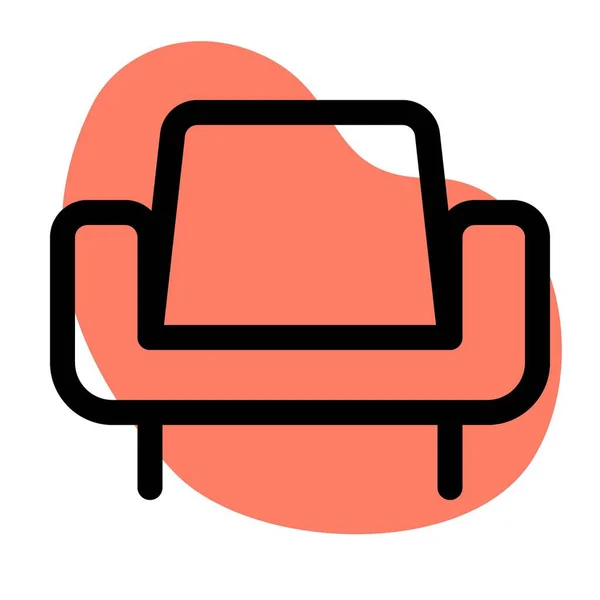 クッション性のある椅子を装備した居心地の良いアームレスト — ストックベクタ