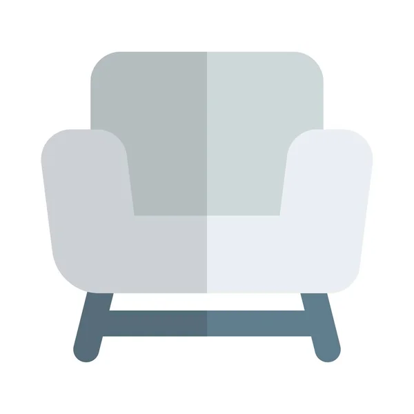 サイドサポート付きのパッド入り快適な椅子 — ストックベクタ
