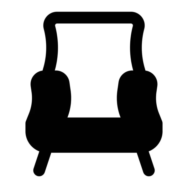 Кресло Мягким Креслом Длинной Спинкой — стоковый вектор