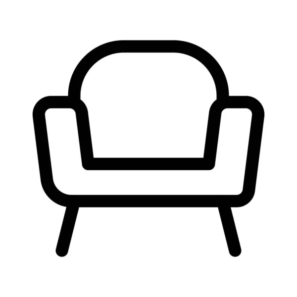 Sofá Poltrona Elegante Confortável — Vetor de Stock