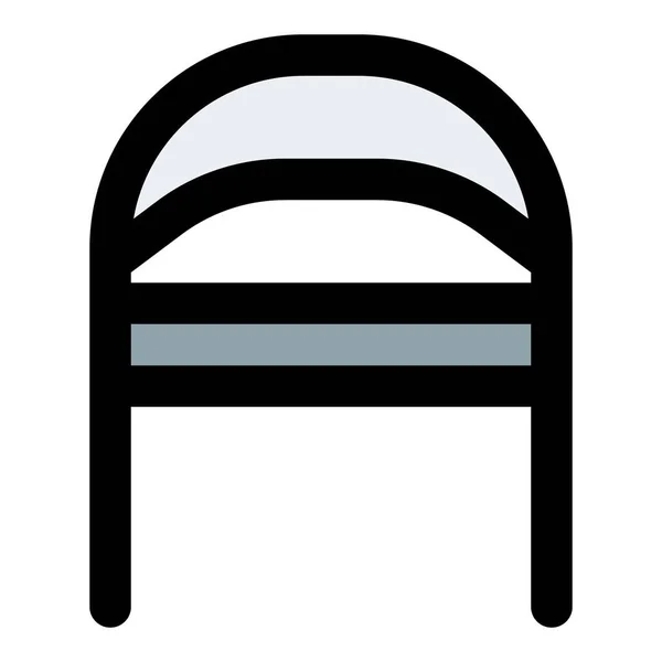 Zakrzywione Krzesło Bez Oparcia Bocznego — Wektor stockowy