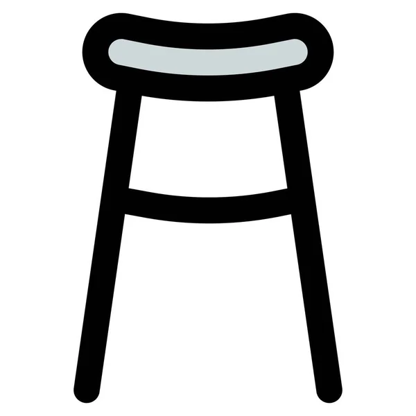 Stool Bar Comfortable Seating — Stock Vector
