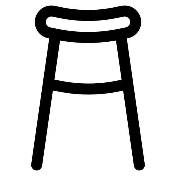 Stool Bar Comfortable Seating — Stock Vector