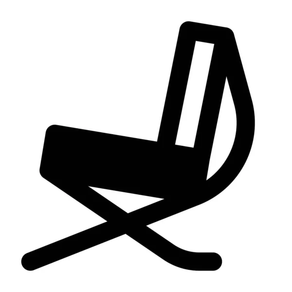 Chaise Barcelona Sans Bras Avec Assise Large — Image vectorielle
