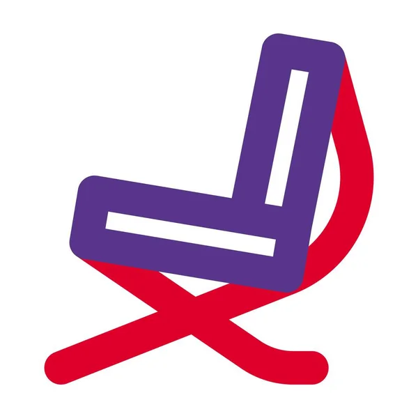 Cadeira Barcelona Sem Braços Com Assento Largo — Vetor de Stock