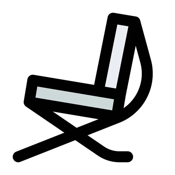 Krzesło Barcelońskie Bez Ramion Szerokim Siedziskiem — Wektor stockowy