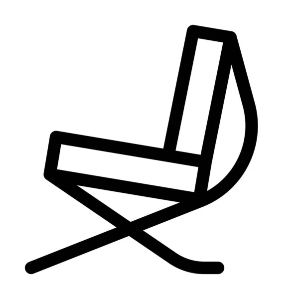 Bezruká Barcelonská Židle Širokým Sedadlem — Stockový vektor
