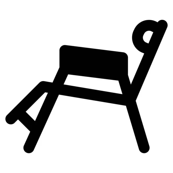 Chaise Plage Portable Avec Dossier Soutien — Image vectorielle