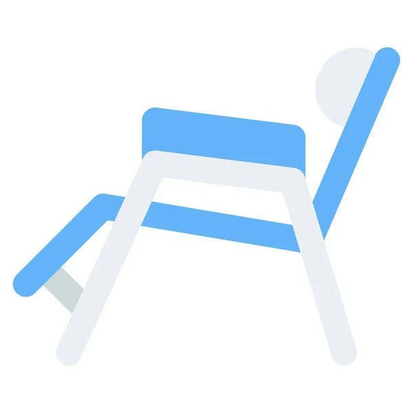 Przenośne Krzesło Plażowe Oparciem Wspierającym — Wektor stockowy