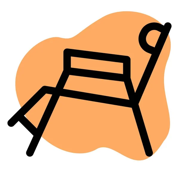 Portatif Plaj Sandalyesi Destekleyici Arkası — Stok Vektör
