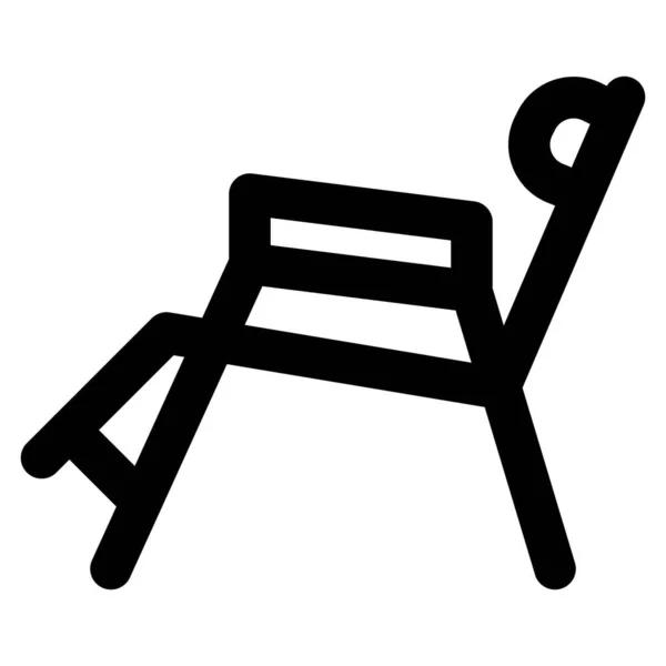 Chaise Plage Portable Avec Dossier Soutien — Image vectorielle