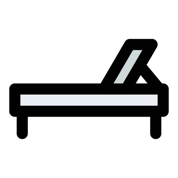 Chaise Plage Relaxante Placée Sur Pont — Image vectorielle