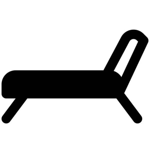Flexible Lounger Deck Chair — Stock Vector