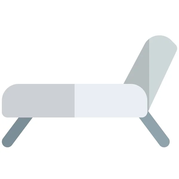 Ευέλικτη Ξαπλώστρα Καρέκλα Κατάστρωμα — Διανυσματικό Αρχείο