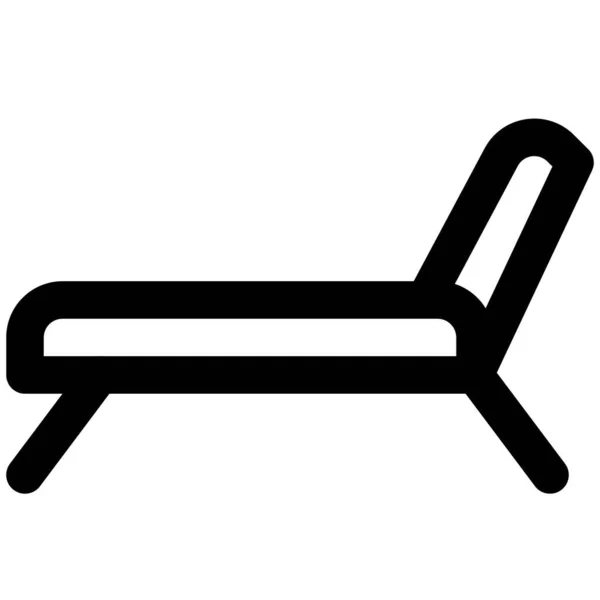 Chaise Longue Chaise Longue Flexible — Image vectorielle
