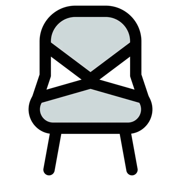 Cadeira Biquíni Com Assento Cromado — Vetor de Stock