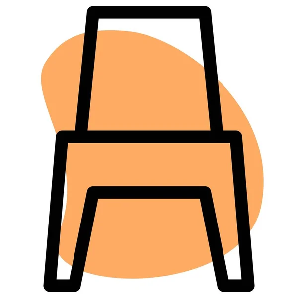 Μια Πλαστική Καρέκλα Για Μεγάλους — Διανυσματικό Αρχείο
