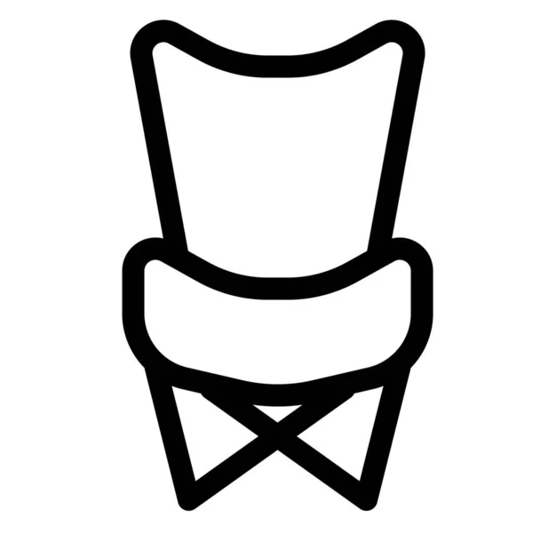 ポータブルレクリエーションシートで人気の蝶の椅子 — ストックベクタ