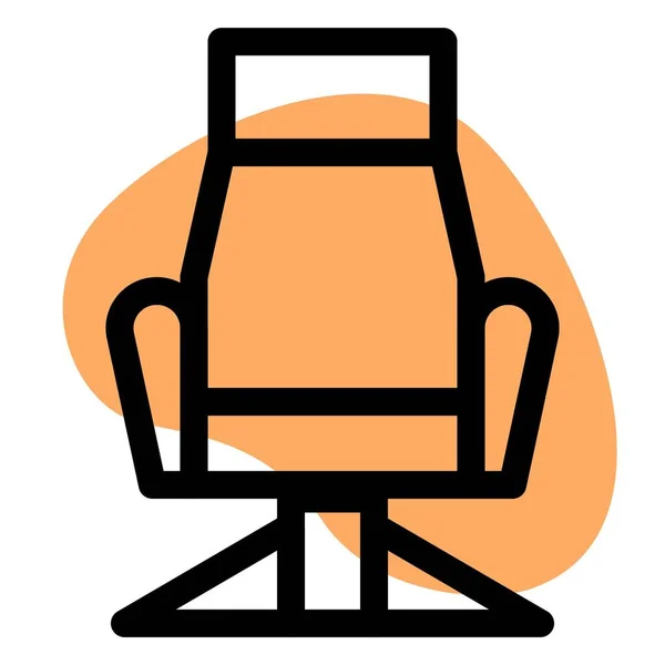 Kantoorstoel Met Armleuning Rugsteun — Stockvector