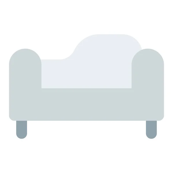 Comfortabele Chaise Lounge Met Armleuningen — Stockvector