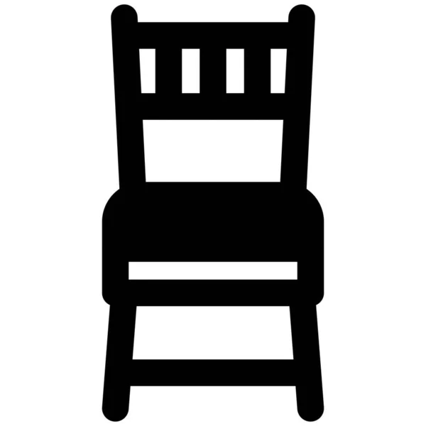 Chiavarina 一把有靠垫座椅的木制椅子 — 图库矢量图片