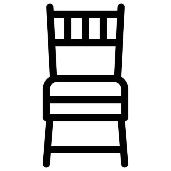 Chiavarina Ein Holzstuhl Mit Gepolstertem Sitz — Stockvektor