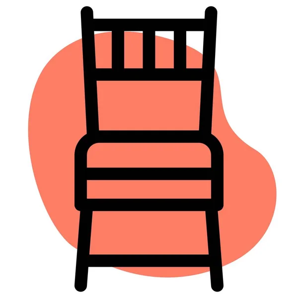 Chiavarina Drewniane Krzesło Amortyzowanym Siedziskiem — Wektor stockowy