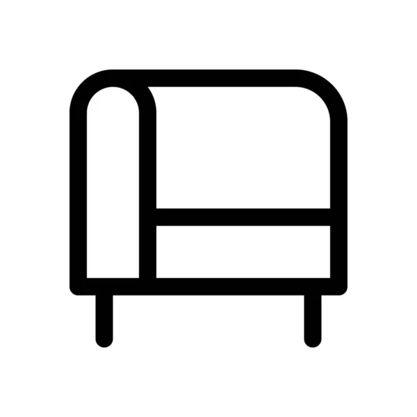 Cadeira Canto Modular Para Decoração Salão — Vetor de Stock