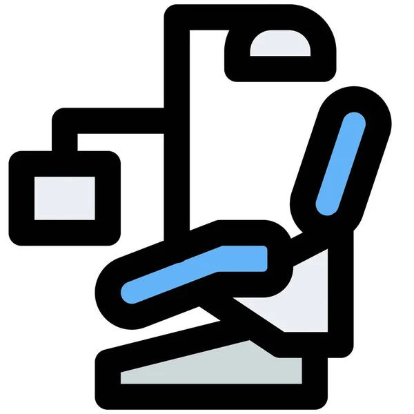 歯医者の椅子 電気および格納式の患者席 — ストックベクタ