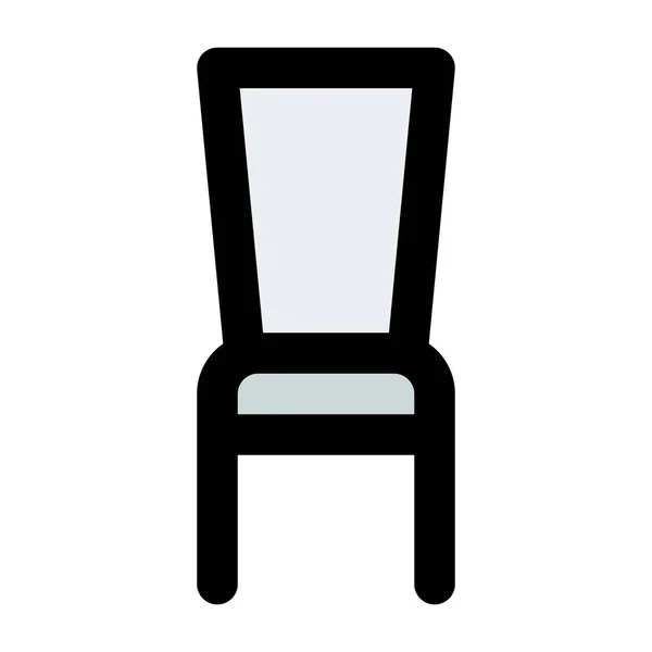 Cadeira Jantar Moderna Com Encosto — Vetor de Stock