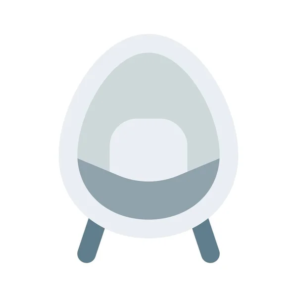 Современное Кресло Стиле Яйца Отдыха — стоковый вектор