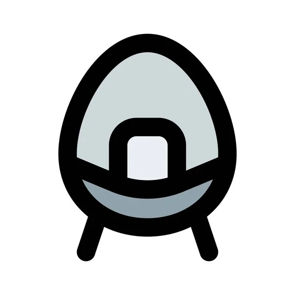 Сучасний Стілець Стилі Яйця Дозвілля — стоковий вектор