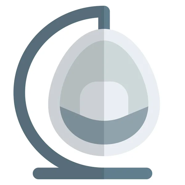 Sedia Egg Appesa Nella Zona Lounge — Vettoriale Stock