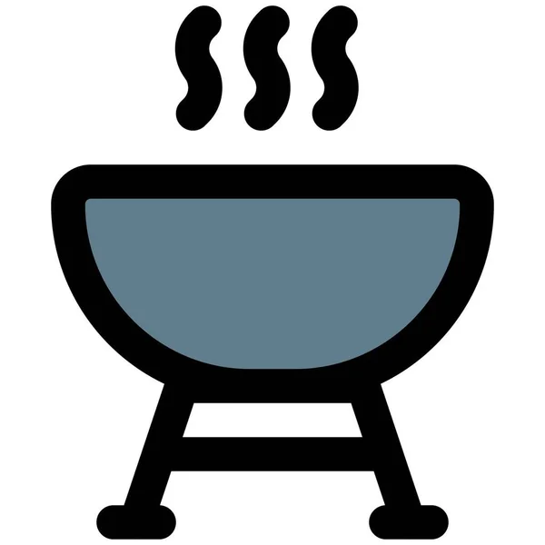 Stück Kochzubehör Zum Grillen — Stockvektor