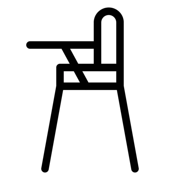 Oturma Desteği Için Taşınabilir Yüksek Sandalye — Stok Vektör