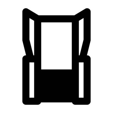 Altında bir çekmece olan uzun kanatlı sandalye.