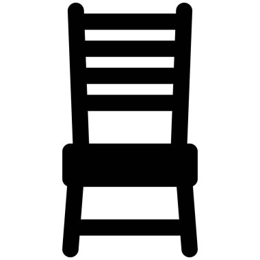 Beyaz üzerine paralel çıtçıtlardan oluşan merdiven sırtlı sandalye 