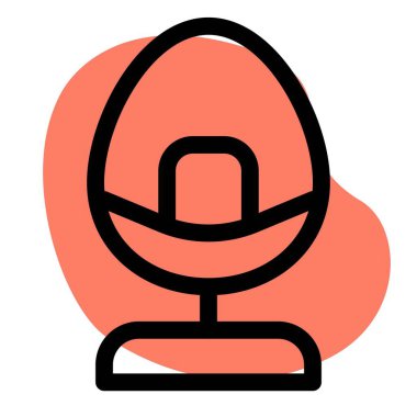 Ev için modern yumurta şekilli sandalye.