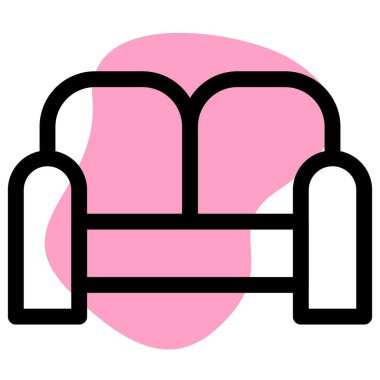 Kanepe. Yan ve arkası rahat yastıklı koltuk.