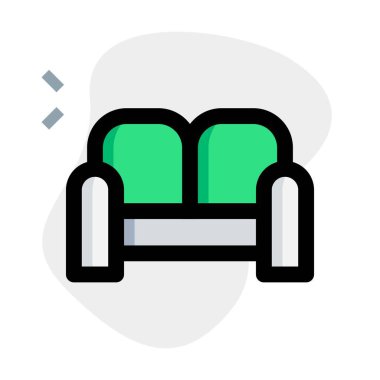 Kanepe. Yan ve arkası rahat yastıklı koltuk.