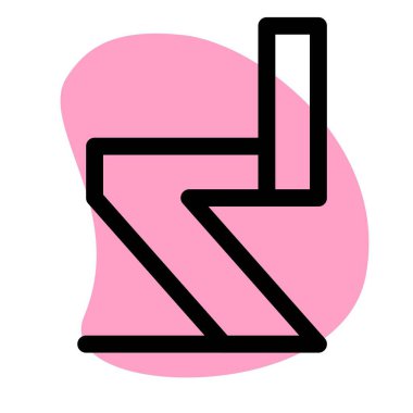 Minimalist dizaynlı zigzag şekilli sandalye