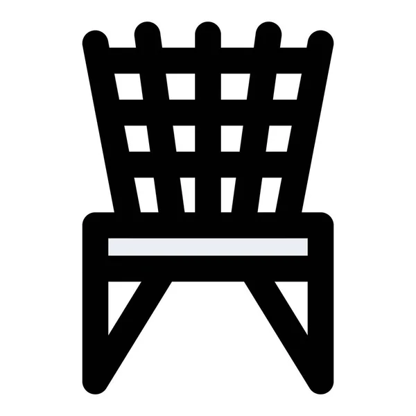 Cadeira Atada Design Vintage Artesanal —  Vetores de Stock