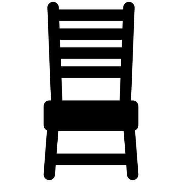 Ladderback Chair Parallel Slats White — Stock Vector