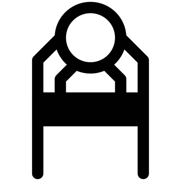 Louis Cadeira Traseira Com Design Vintage — Vetor de Stock